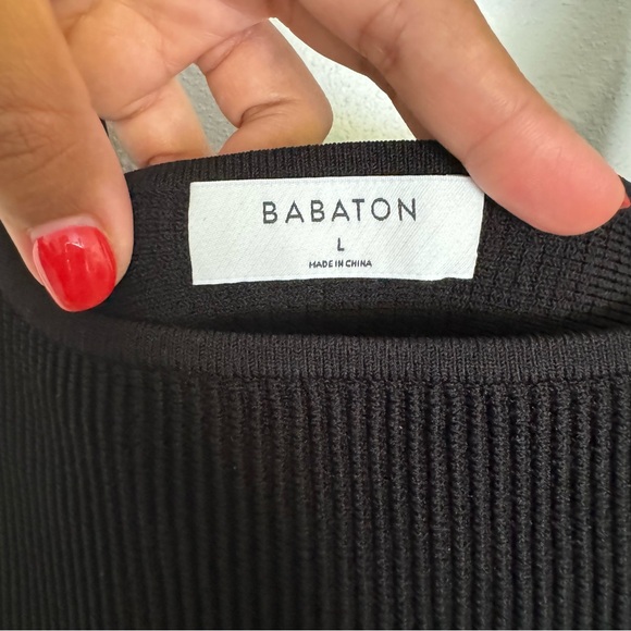 Sculpt Knit Squareneck Tank - Black L - Picture 7 of 8